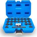 22PCS Wheel Lock Nut Key Kit - Compatible with Audi 2002-2012, Anti-Theft Lug Nut Removal Tool & Screw Remover