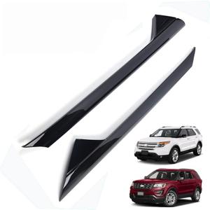Windshield Trim Molding Front Outer Window Panel Explorer,Windshield Moulding Guard Cover XLT Window Bracket Gasket for Ford Explorer 2011 2013 2014 2015 2017 2019 (Driver+Passenger Side)