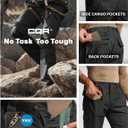 CQR Men's Tactical Pants, Water Resistant Ripstop Cargo Pants, Lightweight EDC Work Hiking Pants, Outdoor Apparel, Size 38W x 32L