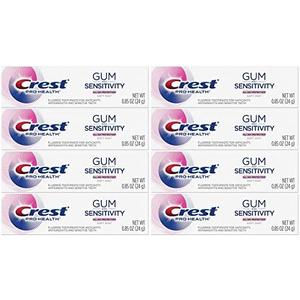 Crest Pro Health Gum and Sensitivity Toothpaste for Sensitive Teeth, Soft Mint, Travel Size 0.85 oz (24g) - Pack of 8 EXP. 02/2028