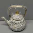 Cabilock 2.1 Quart Vintage Enamel Tea Kettle-Enamel Teapot floral with Cool Touch Porcelain Handle for Stovetop Home Kitchen Decor.