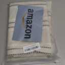 Hckot Throw Pillow Covers 20x20 Set of 2 Striped Pillow Covers Textured Linen Decorative Pillows Square Cushion Covers for Sofa Couch Bed Living Room Farmhouse Decor, Grey