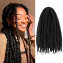 Marley Twist Braiding Hair 8 Packs Marley Twist Hair Twist Hair 24 Inch Afro Kinky Curly Twist Crochet Hair Twist Soft and Natural Hair (1B, 24 inch)