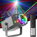 Dj Party Disco Ball Lights with Pattern and Sound Activated, 10 ft USB Cable, Laucnpty LED Stage Strobe Light That Sync with Music, Christmas Rave/Home Karaoke/Dance/Club Bar Lights for Parties (Gray)