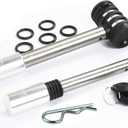 MAXXHAUL 50152 Stainless Steel Hitch Locking Pin Set 5/8" and 1/2" Diameter with Safety Clip and Anti-Rattle O-Rings for Class I, II, III, IV and V Hitch Receivers - with Aluminum Locking Head