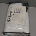 INOVADAY 100% Blackout Curtains for Bedroom, Black Out Curtains 84 Inch Long, Clip Rings Linen Blackout Drapes, Thermal Insulated Room Darkening for Living Room, 2 Panels - Brightwhite,W50xL84