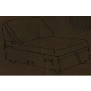 Chair with storage, beige