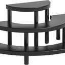 3-Tier Wooden Display Risers, Rustic Cupcake Stand, Perfume Organizer, Dessert Table Display Set for Party & Home Decor (Black)