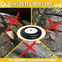 14.5" Wheelbarrow Tire Flat-Free, 3.50-8 Solid Tire 300LB Capacity Each, with 5/8" & 3/4" Bearings, 3"-4''-6''-7" Adjustable Hub, Tire and Wheel Replacement for Dolly, Hand Truck, Garden Cart, 2 Pack