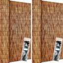 ZNCMRR Reed Fencing Rolls 2 Pcs Natural Bamboo Fence 4 Feet High Privacy Screen Curtains Fence for Balcony Patio Garden Backyard Shades Outdoor 4FT X 16.4FT Brown