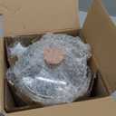 2.5 Quart Non-stick Ceramic Sauce Pan with Lid, Small Milk Pots for Cooking with Pour Spout, Aluminum stock Pot Wood Handle for kitchen, PFAS-Free, White