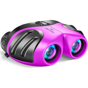 LET'S GO! Binocular for Kids, Compact High Resolution Shockproof Binoculars (Purple)