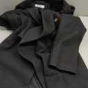 PRETTYGARDEN Womens Winter Coats 2026 Trendy Long Sleeve Notch Lapel Button Long Jackets Casual Oversized Vacation Outfits (S, Black)