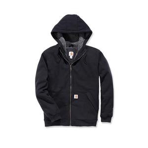 Carhartt Men's Big & Tall RD Rockland Sherpa Lined Hooded Sweatshirt, Black, 3X-Large/Tall