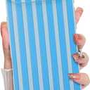 KANGHAR Compatible with iPhone Air Case 2025, Silicone Stripes Cute Pattern, Camera Protection Soft Slim Phone Cover for Girls Women -Blue