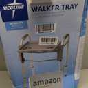 Medline Walker Flip Tray Table with 2 Cup Holders, Universal Tray for Standard Folding Walkers, Mobility Accessories for Home, Medical Equipment Accessories, Gray, 1 Count
