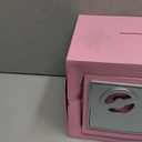 Goldenkey Small Kids Safe for Money, Digital Mini Safes with Keys&Code for Cash, Safe Box for Personal Items for Home, 6.69"D x 9.05"W x 6.69"H, Pink