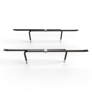 Universal Bed Slats Center Support System | Fully Adjustable Length & Height Tubular Steel with 4 Legs | Fits California King, King, Queen & Full Bed Frames
