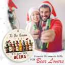 2 x Funny Beer Ornament - Ceramic Ornaments Gifts for Beer Lovers - Tis The Season to Drink Beers