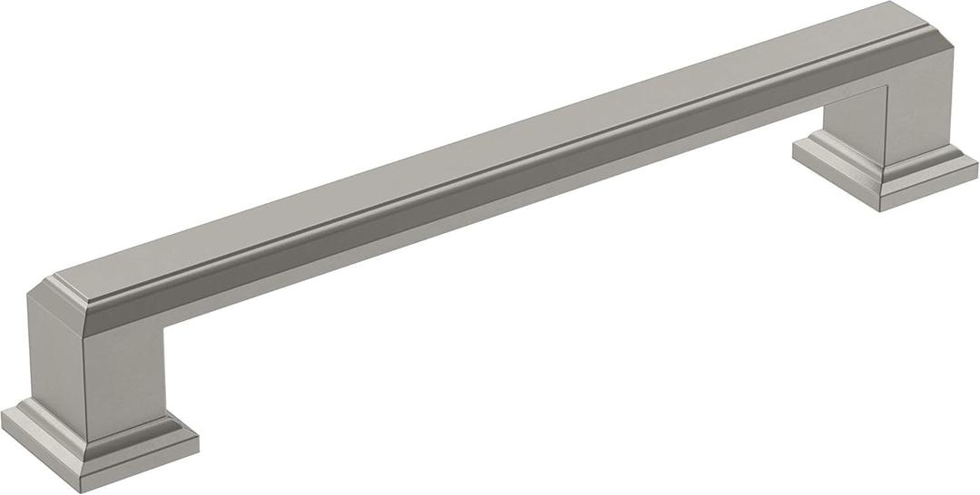 Amerock | Cabinet Pull | Satin Nickel | 5-1/16 inch (128 mm) Center-to-Center | Appoint | 1 Pack | Drawer Pull | Cabinet Handle | Cabinet Hardware
