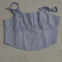 Scarlet Darkness Women's Renaissance Shirt Summer Ruched Bust Fishbone Bustier Corset Tops Large