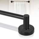 Black Magnetic Curtain Rod for Door:Magnet Curtain Rods for Classroom Whiteboard,Small Adjustable Magnetic Towel Bar,Tool-Free French Magnet Pole with Leather Protective Cover No Drilling 16-28"