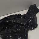 Eternal Beauty Black Sequin Backdrop, 6x6 Ft Halloween Glitter Background Curtains for Shimmer Photography Party Wedding Birthday Back Drop Decor