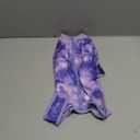 Lukovee Recovery Suit for Dogs, Zipper On Recovery Suit for Female Male Dog, Onesie Abdominal Wounds Cone E-Collar Alternative Prevent Licking Spay Recovery Suit (Medium, Purple Tie-dye)