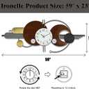 Large Modern Silent Metal Wall Clock for Living Room,59x23 in