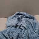 XQ Home Fleece Throw Blanket for Couch or Bed - 3D Imitation Turtle Shell Jacquard Decorative Blankets - Cozy Soft Lightweight Fuzzy Flannel Blanket Suitable for All Seasons(50"×60",Blue)