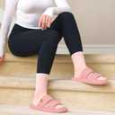 LongBay Slippers for Women Memory Foam Open Toe Slide Indoor House Shoes Slip On Bedroom Comfy Gift, US 11-12