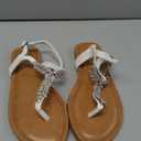 Womens T-Strap Buckle Flats Sandals (8)