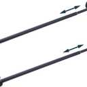 18-31.5 inches Adjustable Magnetic Curtain Rod for Metal Door, Magnetic Towel Bar Holder for Kitchen Refrigerator, Magnet Flip Calendar Chart Rod for Whiteboard, Black, 2 Pack