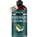 Live Fraiche Rosemary Castor Oil for Hair Growth 16oz - Rosemary Oil for Hair Growth and Thickening Pure Blend to Reduce Loss and Promote a Healthy Scalp