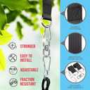 SereneLife Saucer Swing with Tree Hang Kit, 40 Outdoor Tree Swing, 2 Adjustable Hanging Rope Straps and Center Swivel Spinner for Kids (Black)