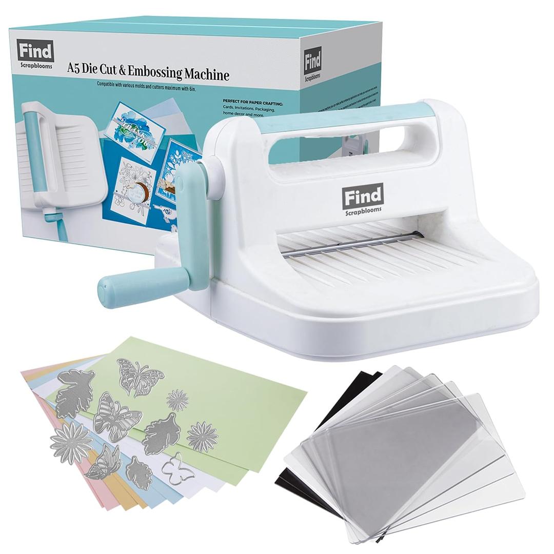 Manual Die Cutting Machine,Embossing Machine for Card Making Crafting, 6" Openning(Gift Box)