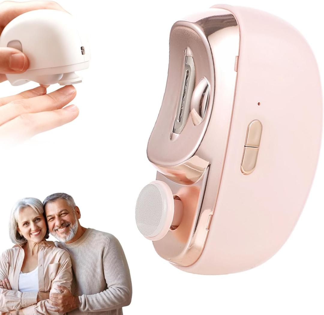 Easyclip Smart Nail Clipper - 3 in 1 Smart Electric Nail Clippers for Seniors, Baby and Adults,Polishing Clipper with LED Light,Suitable for Fingernail Toenails(Pink)