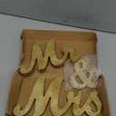 JOYLEX Mr Mrs Sign for Wedding Table, Mr and Mrs Wooden Letters, Large Mr. & Mrs. Party Decoration Items, Head Table Wedding Sign for Anniversary Party Valentine's Day Vintage Decor-Golden