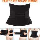 Trendyline Postpartum Belly Band,C Section Belly Binder,Abdominal Binder Post Surgery Girdle,Tummy Tuck Compression Wrap Waist Trainer (Black, Medium)