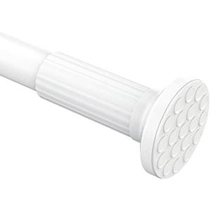 Umimile Tension Curtain Rod, 51-165 inches Adjustable Spring Shower Tension Curtain Rod, Stainless Steel Closet Rod for Windows or Shower, No Drilling, No Rust, Easy to Install, White