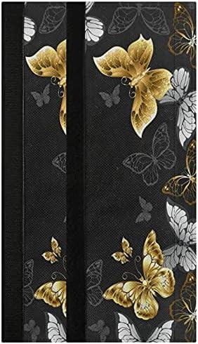 Oarencol White Golden Butterfly Refrigerator Door Handle Covers Set of 2 Kitchen Appliance Decor for Fridge Oven Dishwasher