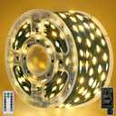 Ollny Christmas Lights Outdoor, 393FT 1200 LED IP67 Waterproof Christmas Tree Lights with 8 Modes Remote Timer, String Lights for House Yard Outside Indoor Xmas Decorations Warm White