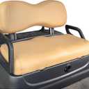 NOKINS Golf Cart Seat Covers Leather Front Seat Cover Fit Yamaha Drive&Drive 2,Smooth and Simple Style,No Stapler,Golf Cart Vinyl Waterproof Replacement Seat Cover,Tan