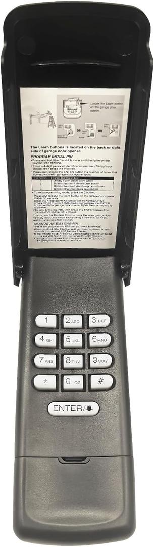 Black Garage Door Opener Keypad for liftmaster Chamberlain Craftsman Openers Produced Since 1993, Wireless Keyless Entry keypad, Replaces 877/878MAX, G940EV-P2, 877LM, 377LM, 977LM