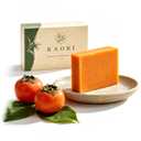 KAORI Persimmon Bath Soap Bar, Plant-Based Body Soap for Body Odor, with Persimmon Extract, Gentle for All Skin Types, Men & Women