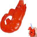 Unique Prawn Design Ornament Lighter, Windproof Refillable Butane Torch Lighter, for Candles Kitchen BBQ(Red)