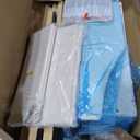 Rolanstar Full Bed Frame with LED Lights and Charging Station, Upholstered Bed with Drawers, Wooden Slats, Noise Free, Easy Assembly, Beige