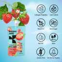 Hethstia Konjac Jelly Strawberry Flavor with Collagen Peptides  10 Pouches Drinkable Strawberry Jello, 7 Kcal, 0 Sugar, Keto, Gluten-Free, Vitamin C Healthy Snacks & Food Gifts