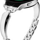 20mm Bracelet Compatible with Samsung Galaxy Watch 7 6 5 4 40mm 44mm Women's Stainless Steel Wristband