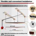 Overhead Garage Storage Lift - Heavy Duty Ceiling Mounted Garage Storage Lift System for Organization - 300lbs Weight, Supports 8-16ft Ceilings, Compatible Bronco, Weight, Wrangler (Deck Not Includ)